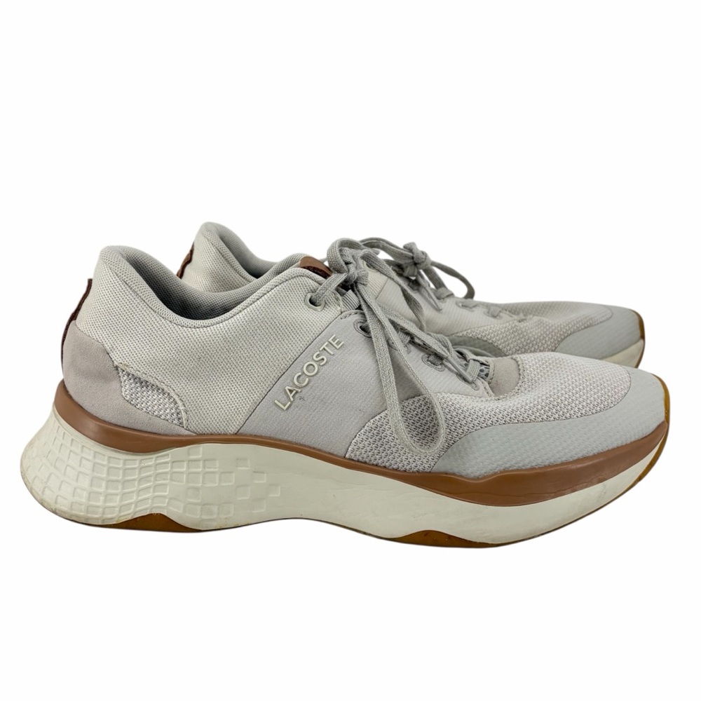 Lacoste Women’s Cream Mesh Sneakers Size 9 Casual Fashion Trainers